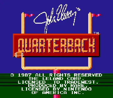 John Elway's Quarterback (USA) screen shot title